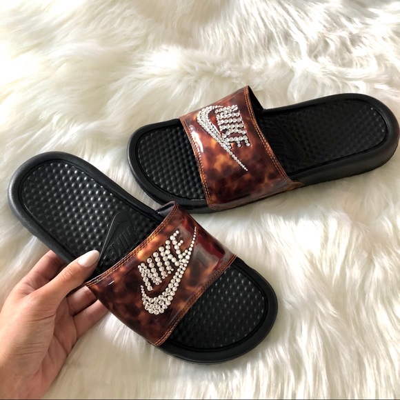 Swarovski Nike Benassi Slide Tortoise - Picture 4 of 9